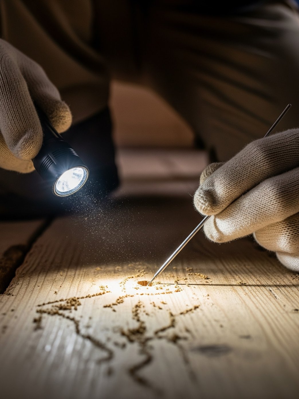 WDI termite inspection in progress